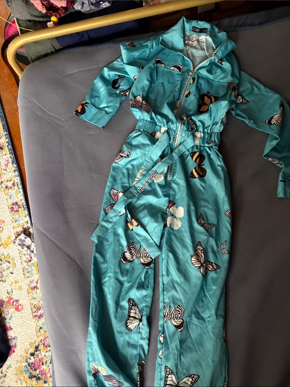 CBR Teal Butterfly Jumpsuit with Belt